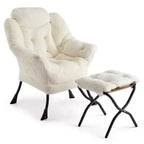 Fauteuil relax avec repose-pieds, Fauteuil de salon moderne, Fauteuil canapé de loisir, Fauteuil de lecture avec poche latérale pour salon, chambre, dortoir et bureau
