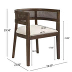 Christopher Knight Home Althara Ensemble de salle à manger contemporain 7 pièces en rotin et hévéa rembourré avec table surdimensionnée