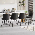 Tabouret de bar contemporain en cuir PU, pivotant, en cuir PU et de qualité durable