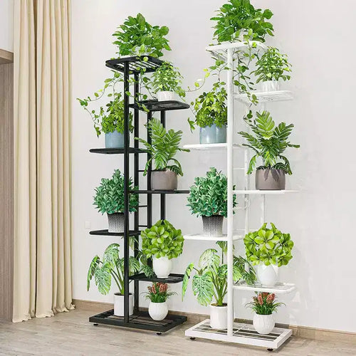 Support pour plantes à 8 niveaux, pour intérieur, étagère à plantes en métal pour patio, jardin, chambre à coucher, coin salon, balcon