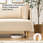 Canapé causeuse rembourré de 76 po avec sièges profonds et oreillers amovibles, canapé 2 places en velours pour salon, appartement ou bureau, beige