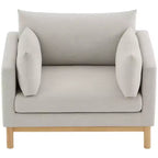 Meridian Furniture, chaise en tissu texturé Langham Linen