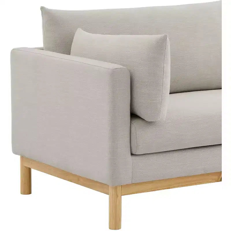 Meridian Furniture, chaise en tissu texturé Langham Linen