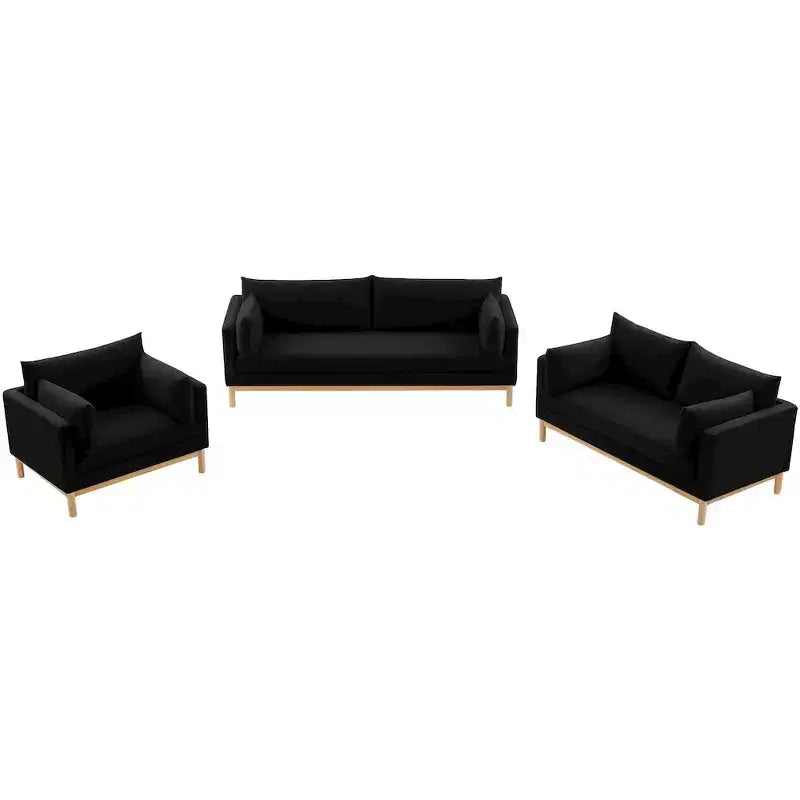 Meridian Furniture, chaise en tissu texturé Langham Linen