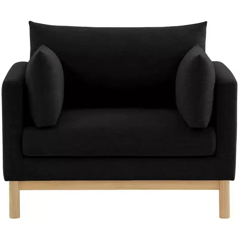 Meridian Furniture, chaise en tissu texturé Langham Linen