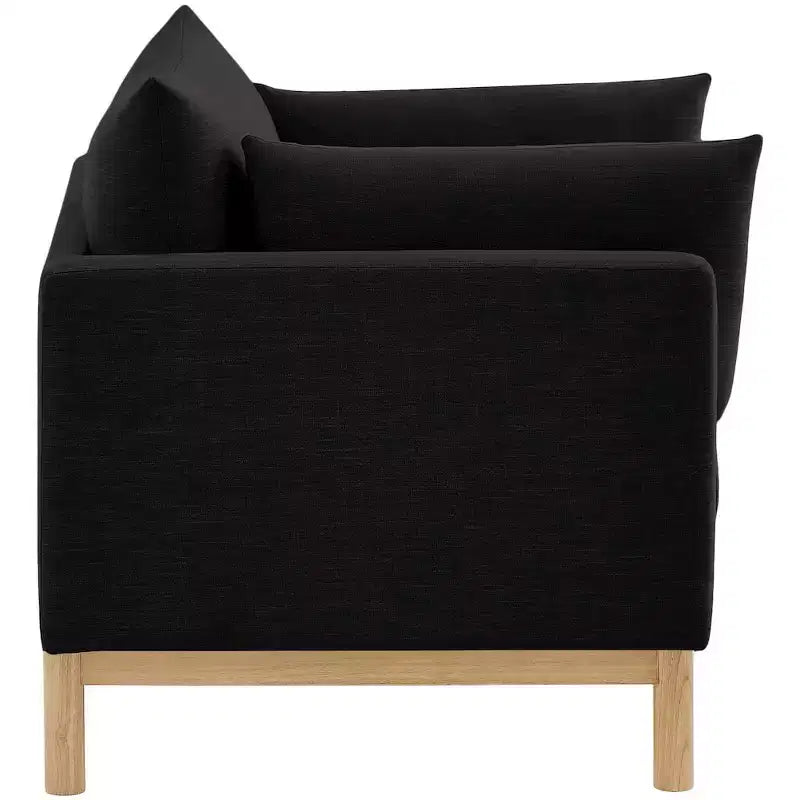 Meridian Furniture, chaise en tissu texturé Langham Linen