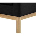 Meridian Furniture, chaise en tissu texturé Langham Linen