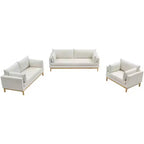 Meridian Furniture, chaise en tissu texturé Langham Linen