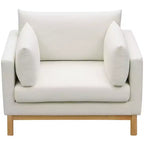 Meridian Furniture, chaise en tissu texturé Langham Linen