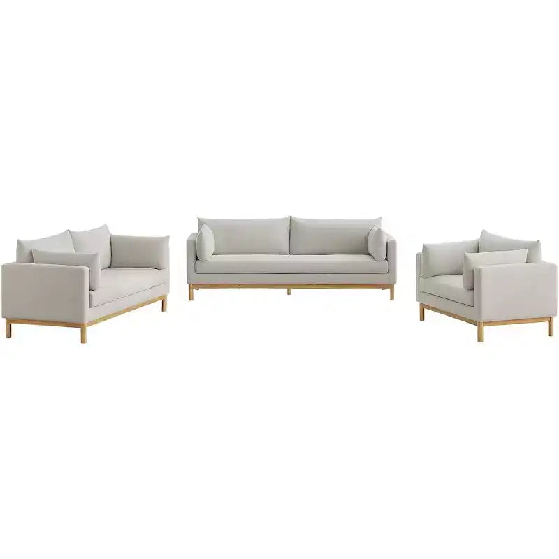 Meridian Furniture, chaise en tissu texturé Langham Linen