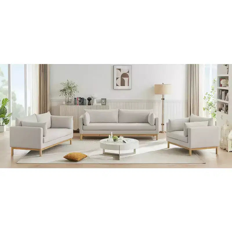 Meridian Furniture, chaise en tissu texturé Langham Linen