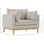Meridian Furniture, chaise en tissu texturé Langham Linen