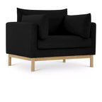 Meridian Furniture, chaise en tissu texturé Langham Linen