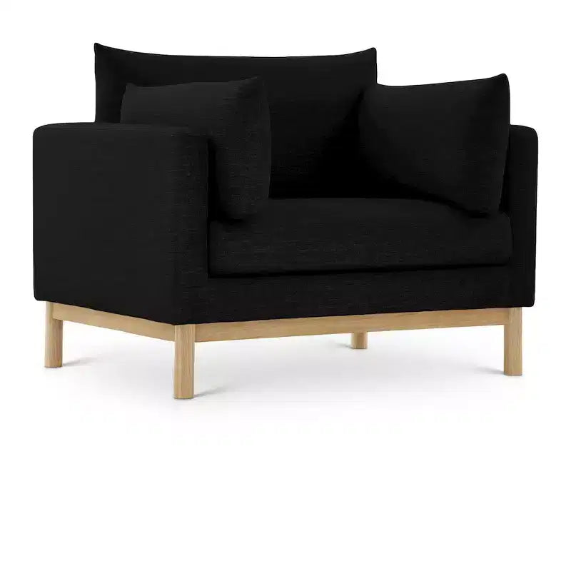 Meridian Furniture, chaise en tissu texturé Langham Linen