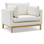 Meridian Furniture, chaise en tissu texturé Langham Linen