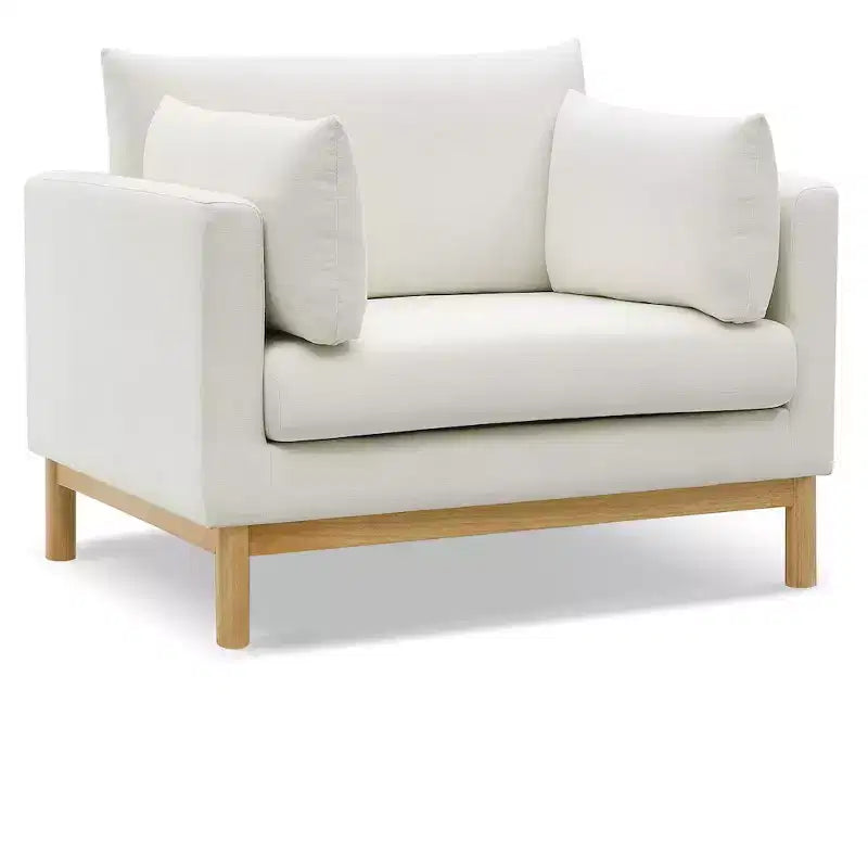 Meridian Furniture, chaise en tissu texturé Langham Linen