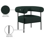 Meridian Furniture, fauteuil d'appoint Blake en tissu bouclette