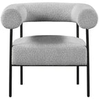 Meridian Furniture, fauteuil d'appoint Blake en tissu bouclette