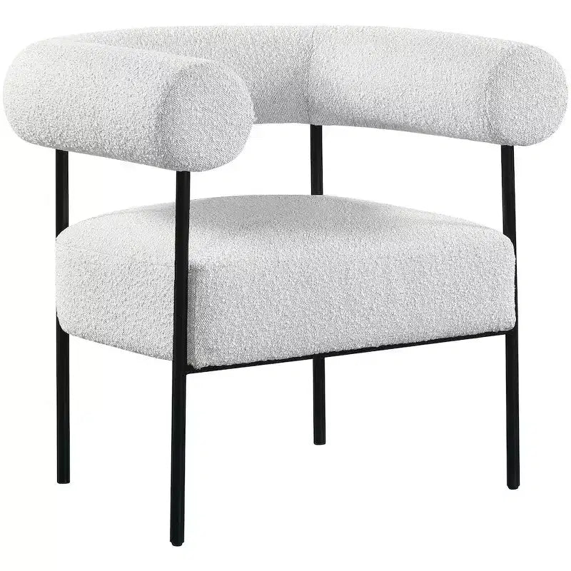 Meridian Furniture, fauteuil d'appoint Blake en tissu bouclette