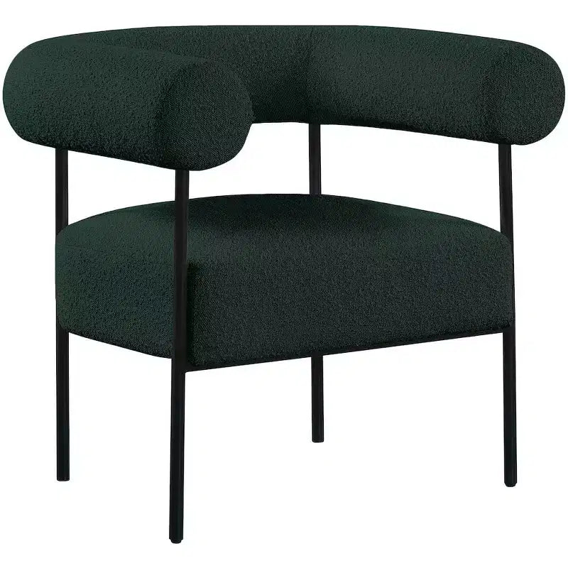 Meridian Furniture, fauteuil d'appoint Blake en tissu bouclette