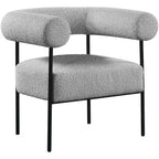 Meridian Furniture, fauteuil d'appoint Blake en tissu bouclette