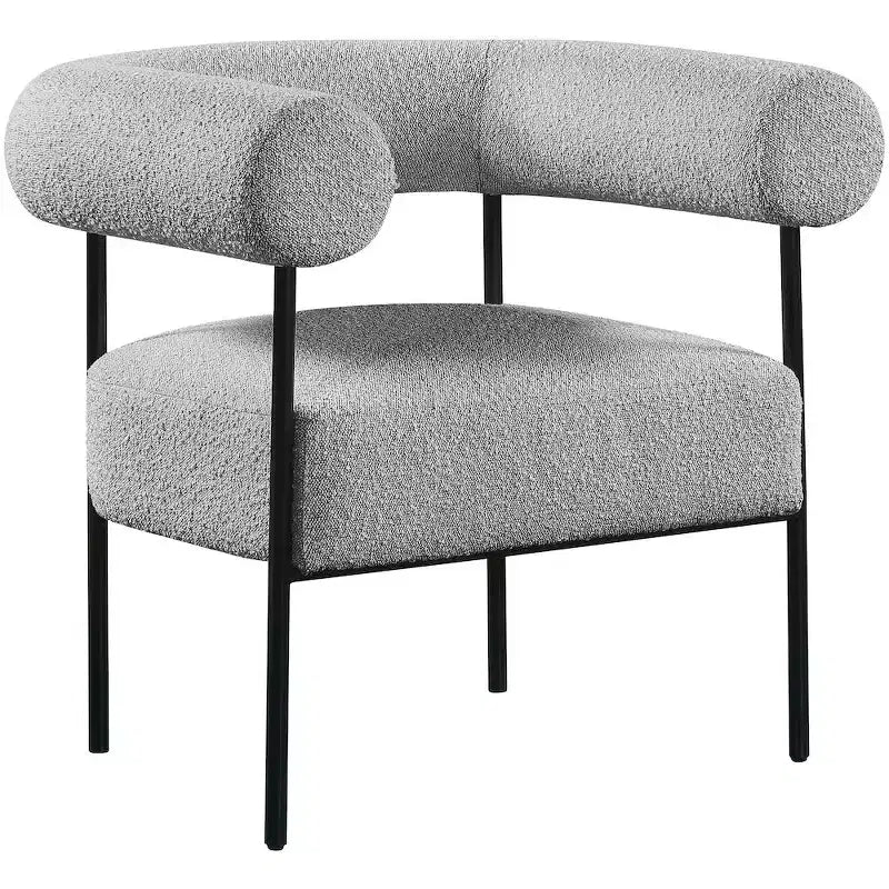 Meridian Furniture, fauteuil d'appoint Blake en tissu bouclette