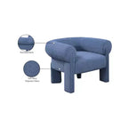 Meridian Furniture, fauteuil d'appoint en tissu polyester Stefano