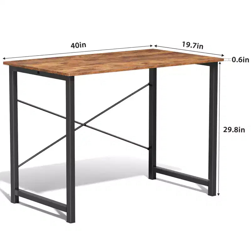 JIONJOY 40 Bureau d'ordinateur - Table d'écriture de bureau renforcée en forme de X, Style moderne et simple