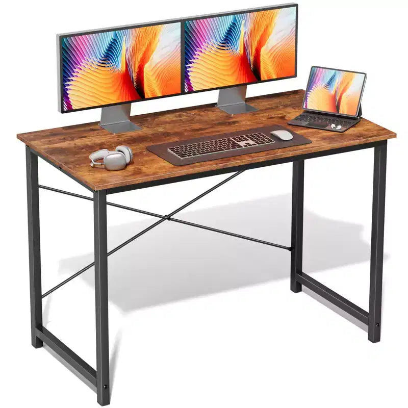 JIONJOY 40 Bureau d'ordinateur - Table d'écriture de bureau renforcée en forme de X, Style moderne et simple