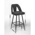 Tabourets de bar en velours avec dossier et repose-pieds, chaises d'îlot de cuisine modernes rembourrées, tabourets de comptoir à coussin large pour bar café, lot de 2