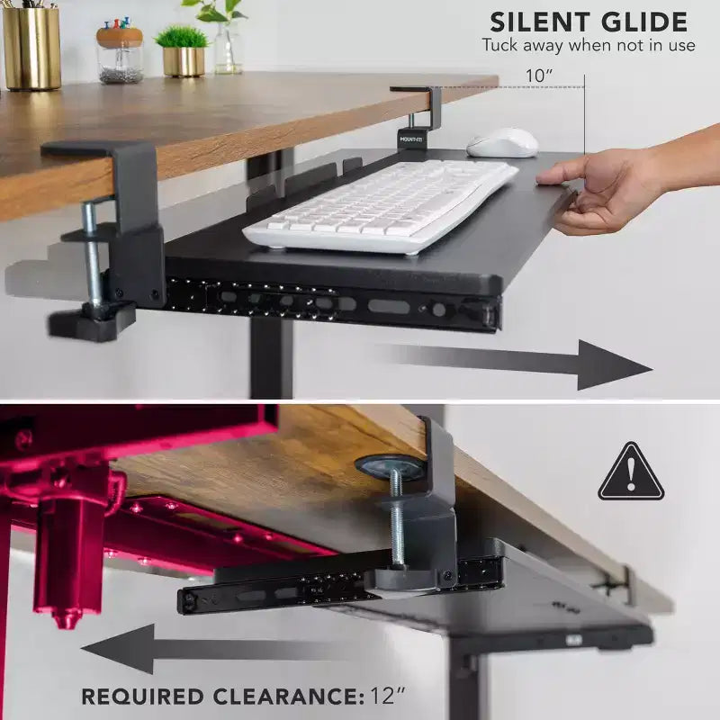 Tablette de clavier à pince 30 x 11