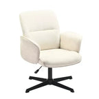 Chaise de Bureau Ergonomique Homy Casa avec Accoudoirs Rembourrés et Hauteur Réglable pour Petit Bureau à Domicile et Coiffeuse