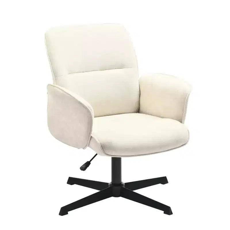Chaise de Bureau Ergonomique Homy Casa avec Accoudoirs Rembourrés et Hauteur Réglable pour Petit Bureau à Domicile et Coiffeuse