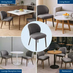 Acekool Chaises de salle à manger (lot de 2) avec pieds en bois, dossier ergonomique et capacité de 120 kg pour cuisine et salle à manger