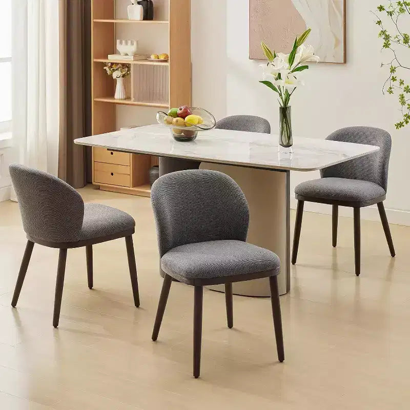 Acekool Chaises de salle à manger (lot de 2) avec pieds en bois, dossier ergonomique et capacité de 120 kg pour cuisine et salle à manger