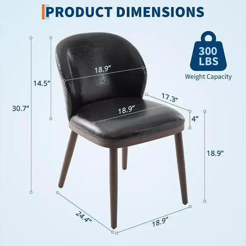 Acekool Chaises de salle à manger (lot de 2) avec pieds en bois, dossier ergonomique et capacité de 120 kg pour cuisine et salle à manger