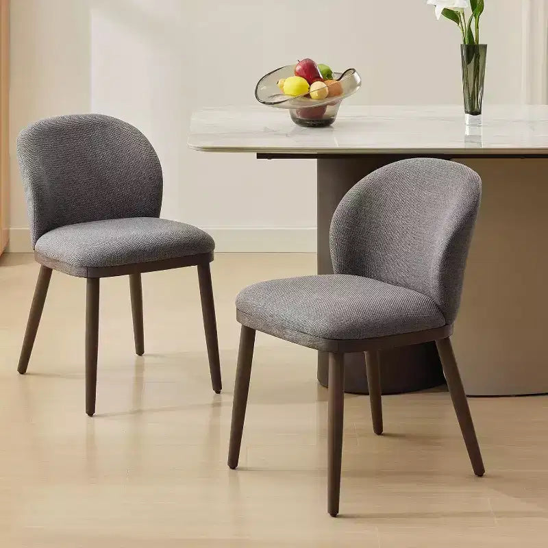 Acekool Chaises de salle à manger (lot de 2) avec pieds en bois, dossier ergonomique et capacité de 120 kg pour cuisine et salle à manger