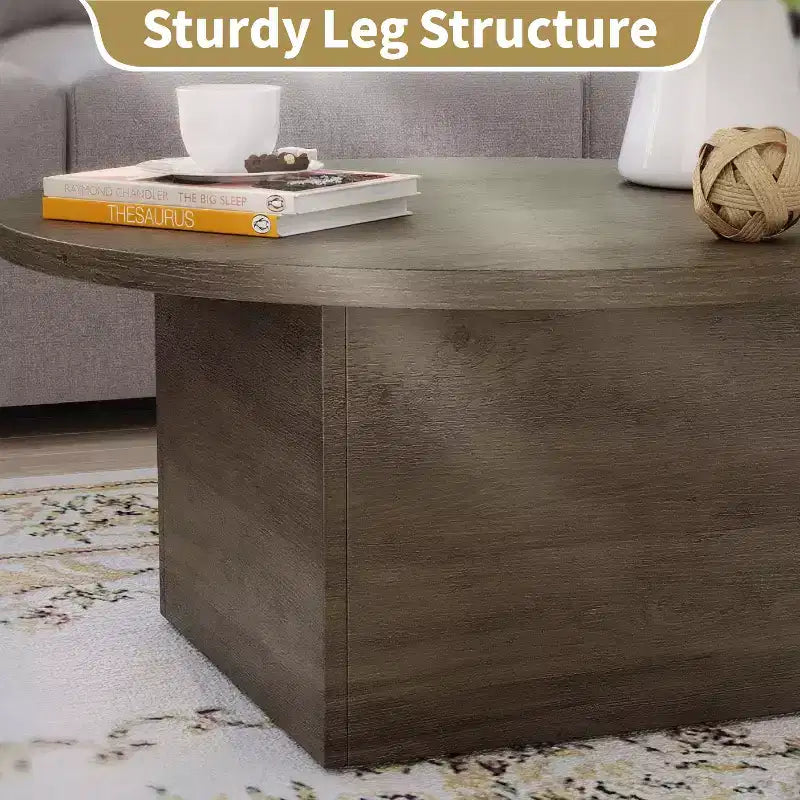 MUUEGM Table basse de ferme, table en bois rustique de 35,5 avec cadre robuste et plateau étanche pour salon