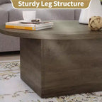 MUUEGM Table basse de ferme, table en bois rustique de 35,5 avec cadre robuste et plateau étanche pour salon