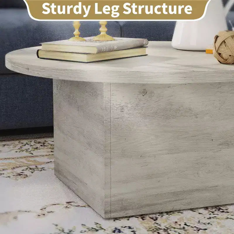 MUUEGM Table basse de ferme, table en bois rustique de 35,5 avec cadre robuste et plateau étanche pour salon