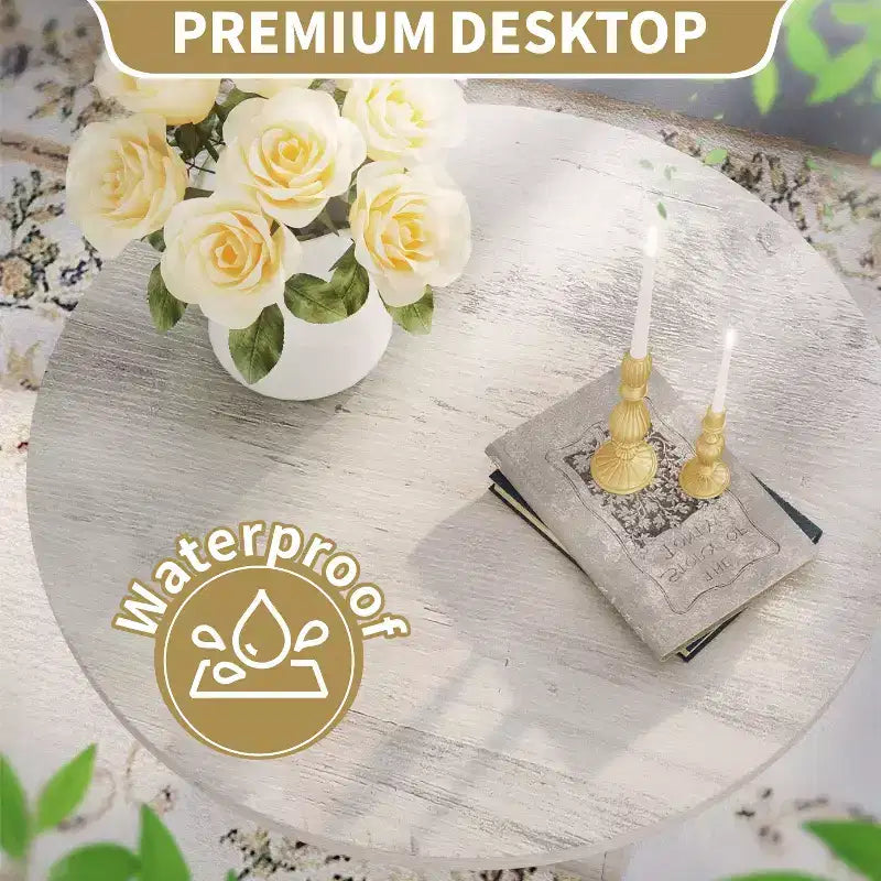 MUUEGM Table basse de ferme, table en bois rustique de 35,5 avec cadre robuste et plateau étanche pour salon