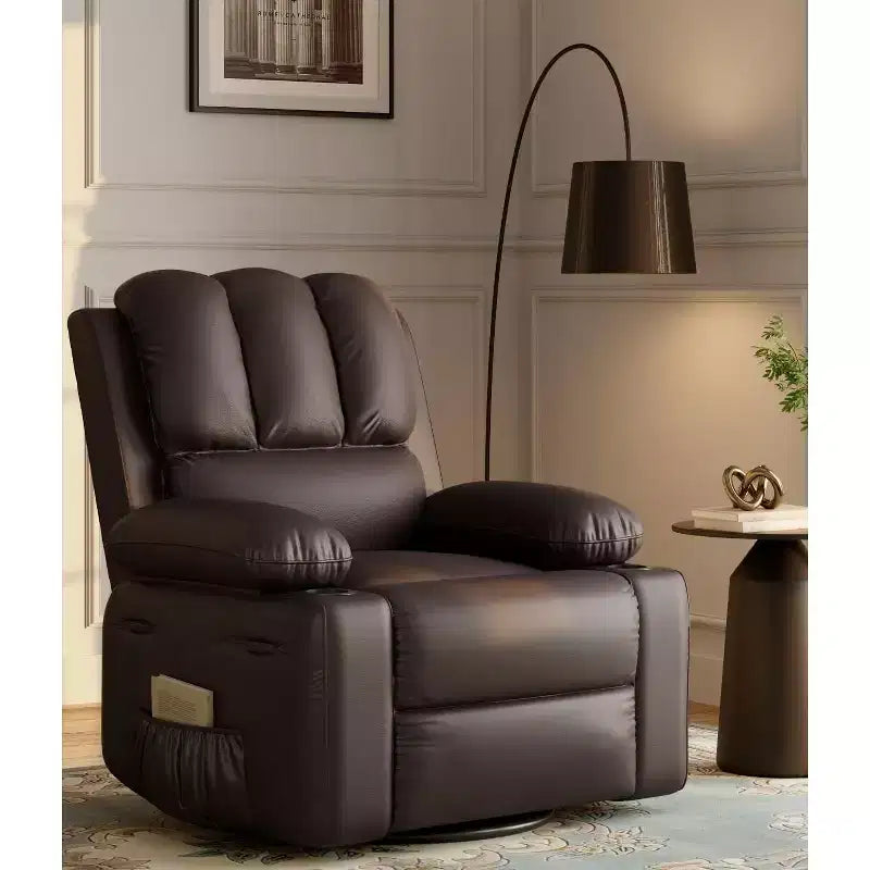 Fauteuil inclinable manuel, canapé inclinable en cuir PU, fauteuil moderne et confortable pour chambre ou salon, fauteuil inclinable en cuir pour adultes