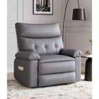 Fauteuil inclinable en cuir surdimensionné, inclinable manuel extra large, chaise longue avec accoudoirs et dossier confortables en éponge 1,5X pour salon, chambre