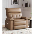 Fauteuil inclinable en cuir surdimensionné, inclinable manuel extra large, chaise longue avec accoudoirs et dossier confortables en éponge 1,5X pour salon, chambre