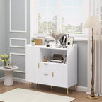 Meuble buffet, Buffet de rangement moderne, Meuble d'appoint avec tiroirs et portes, Console avec portes et étagères