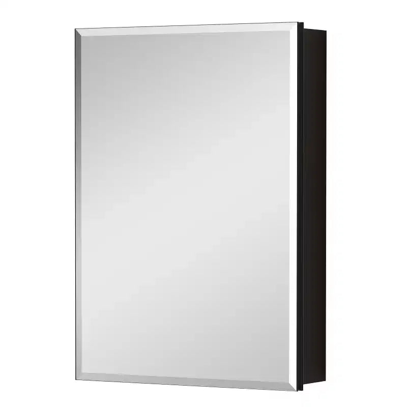 Armoire de toilette Belle avec miroir biseauté, encastrable ou murale, étagères réglables en verre trempé