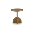 Signature Design by Ashley Hollbourne – Table d'appoint ronde en bois massif, Marron clair