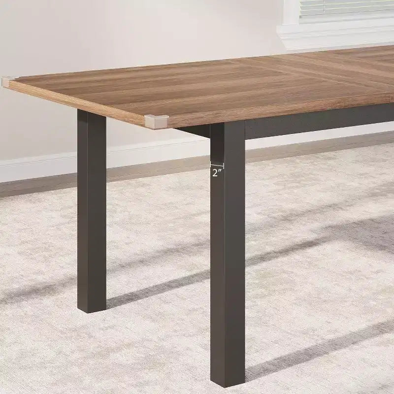 Ensemble de table à manger extensible pour 48 personnes avec bancs et tabourets, grande table de cuisine et de salle à manger en bois de 63 pouces