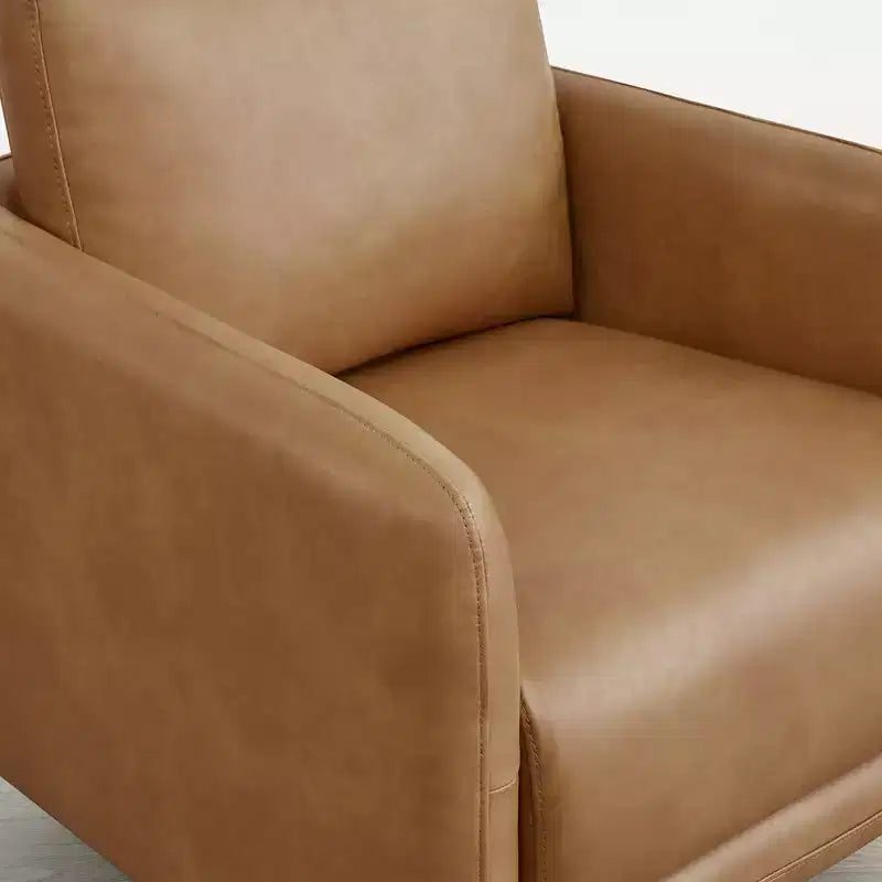 Fauteuil d'appoint pivotant moderne Spruce&Spring avec coussin de dossier amovible