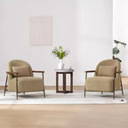 Fauteuil d'appoint pivotant moderne Spruce&Spring avec coussin de dossier amovible